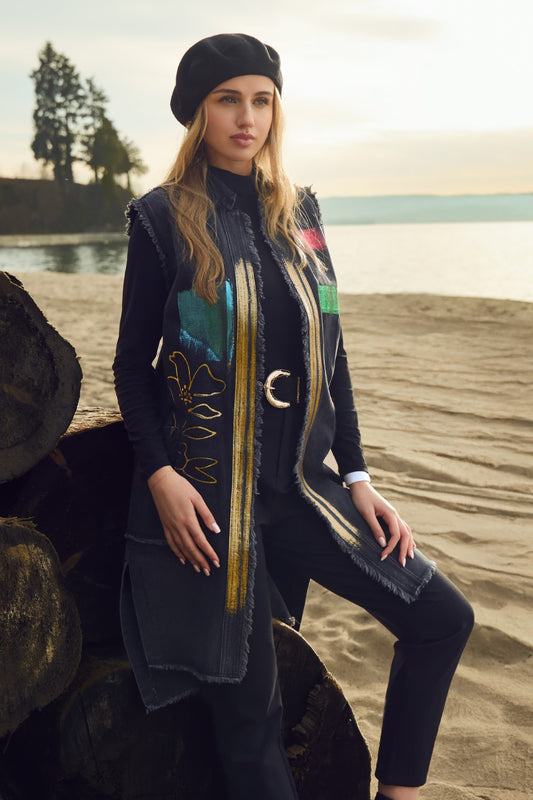 Frank Lyman Vest 253762 Black/Multi