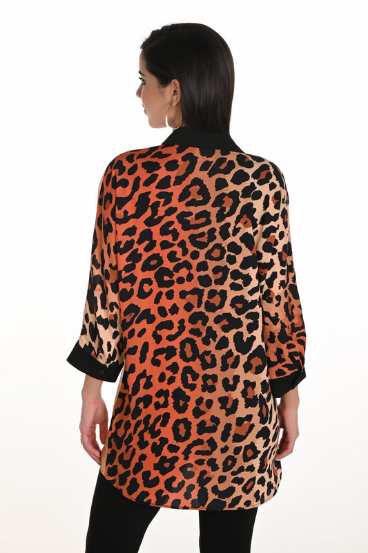 Frank Lyman Blouse 253771 Black/Orange