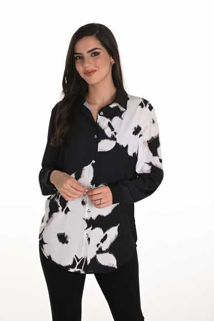 Frank Lyman Blouse 253814 Black/Off White