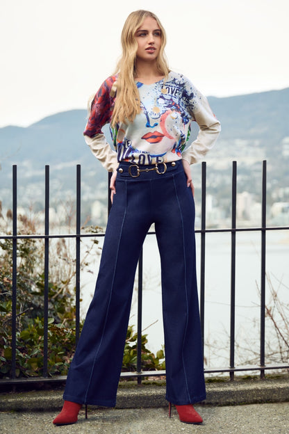 Frank Lyman Denim Pant 253756 Blue