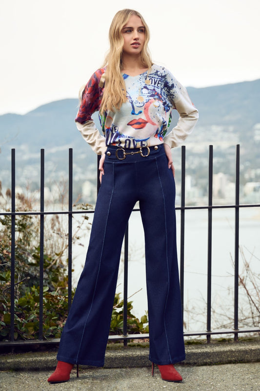 Frank Lyman Denim Pant 253756 Blue