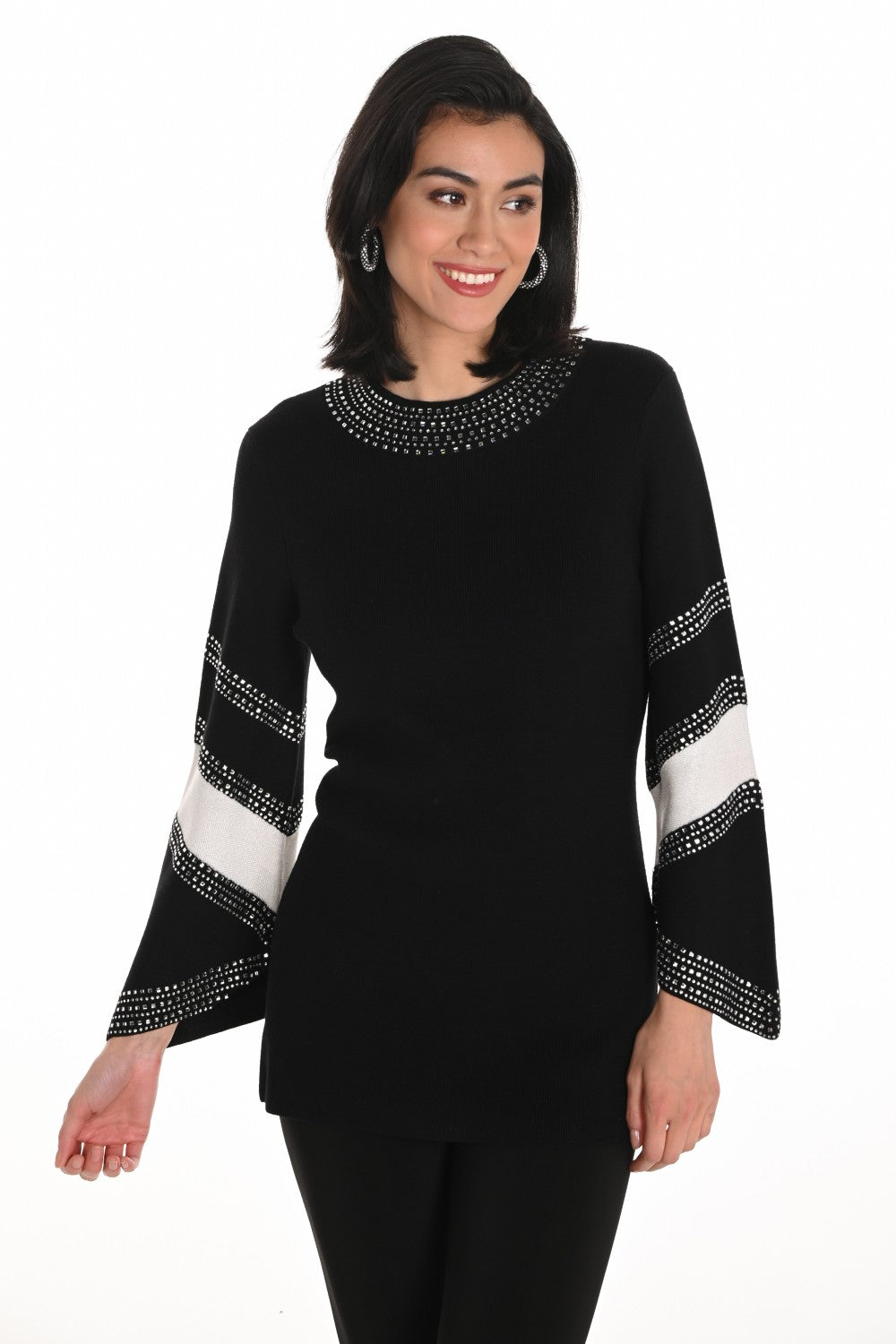 Frank Lyman Sweater 253839 Black/Off White