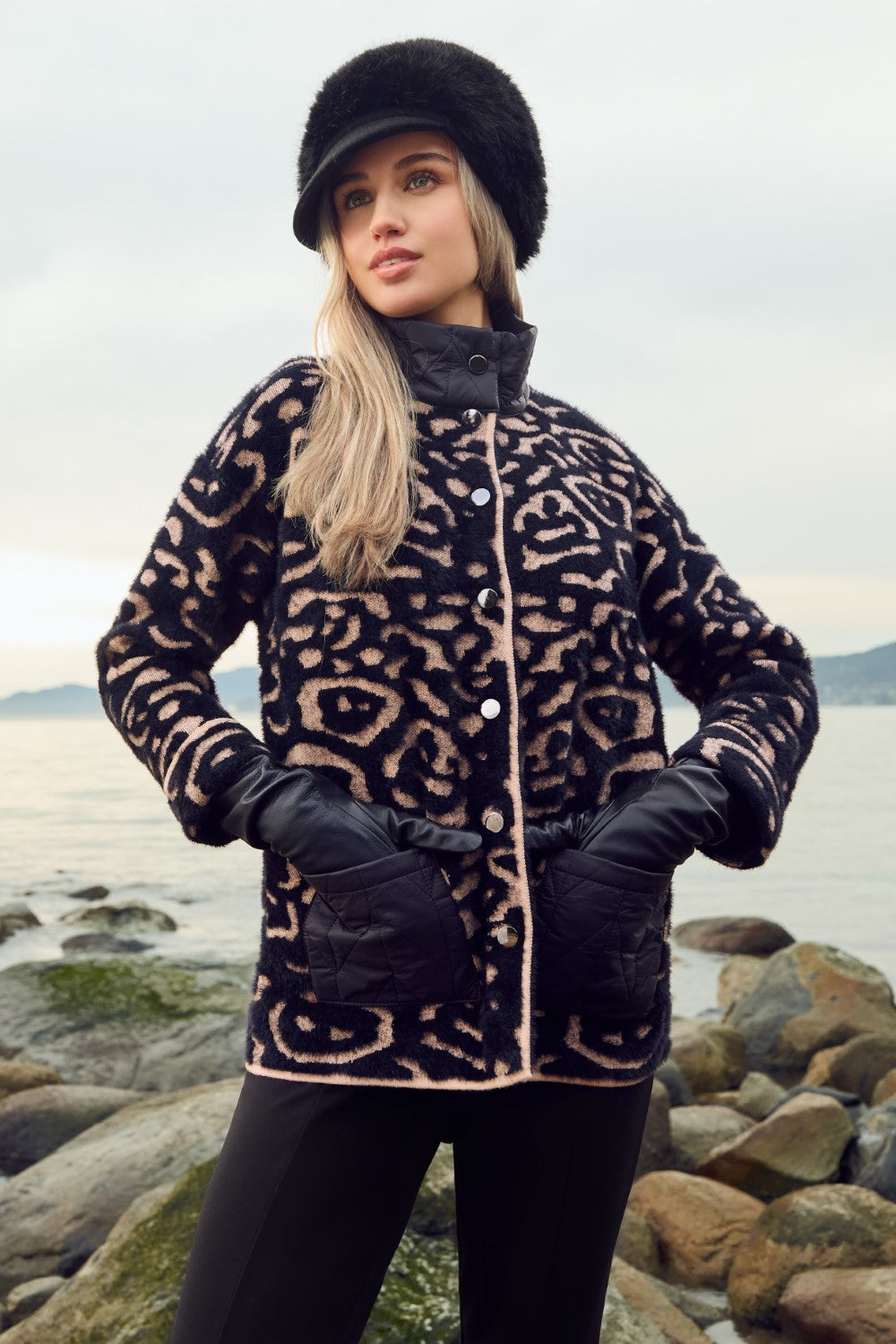 Frank Lyman Jacket 253840 Black/Beige