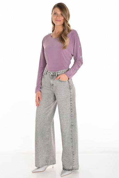 Frank Lyman Denim Pant 253859 Light Grey