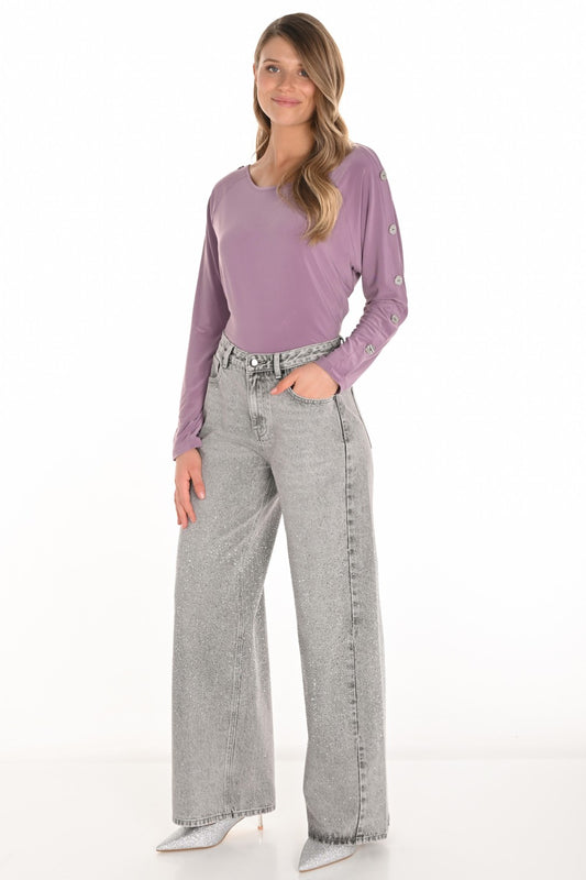 Frank Lyman Denim Pant 253859 Light Grey