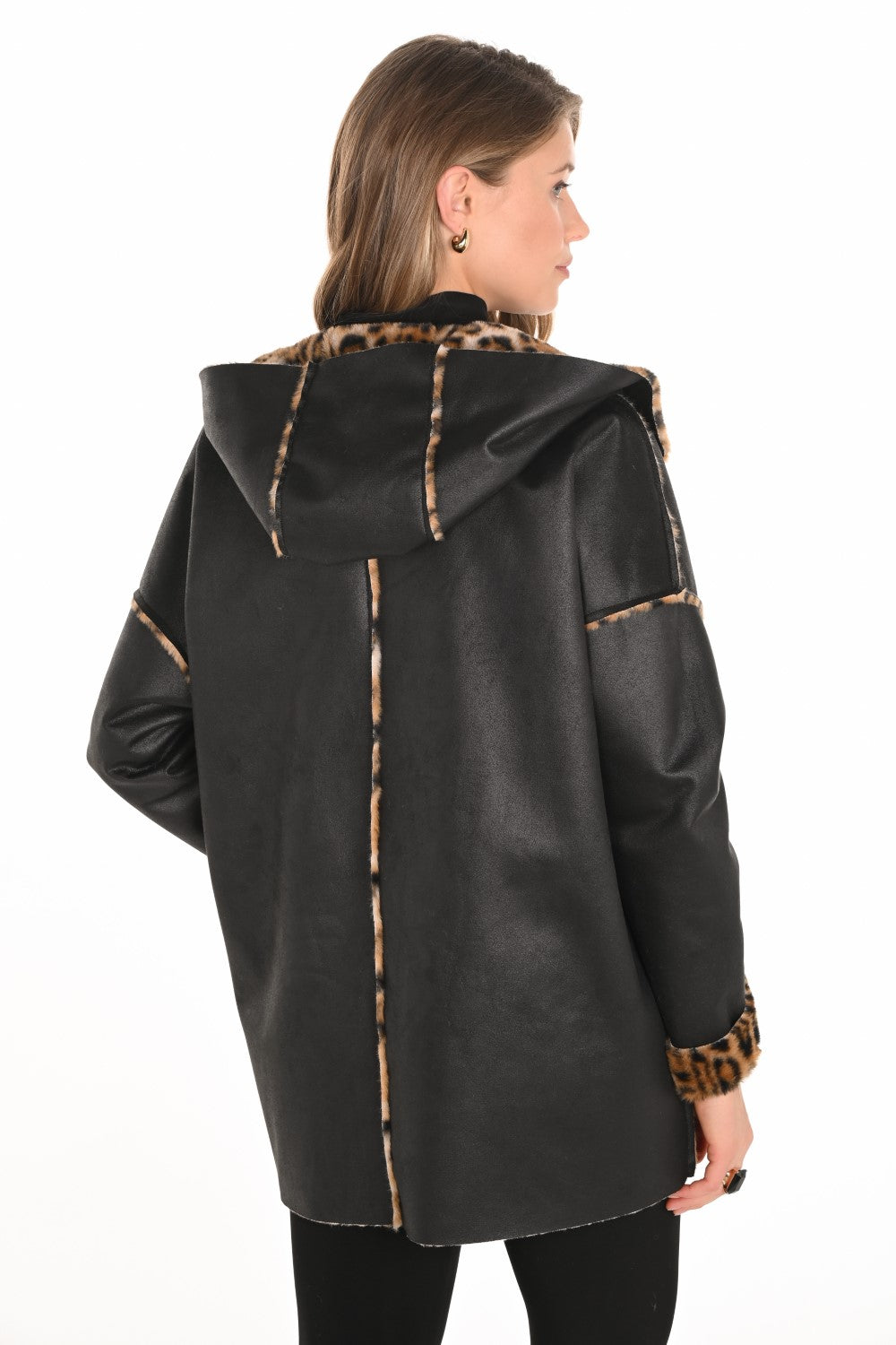 Frank Lyman Jacket 253873 Black/Leopard