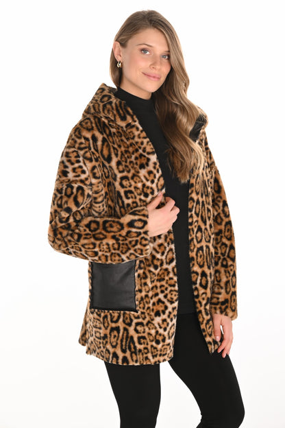 Frank Lyman Jacket 253873 Black/Leopard