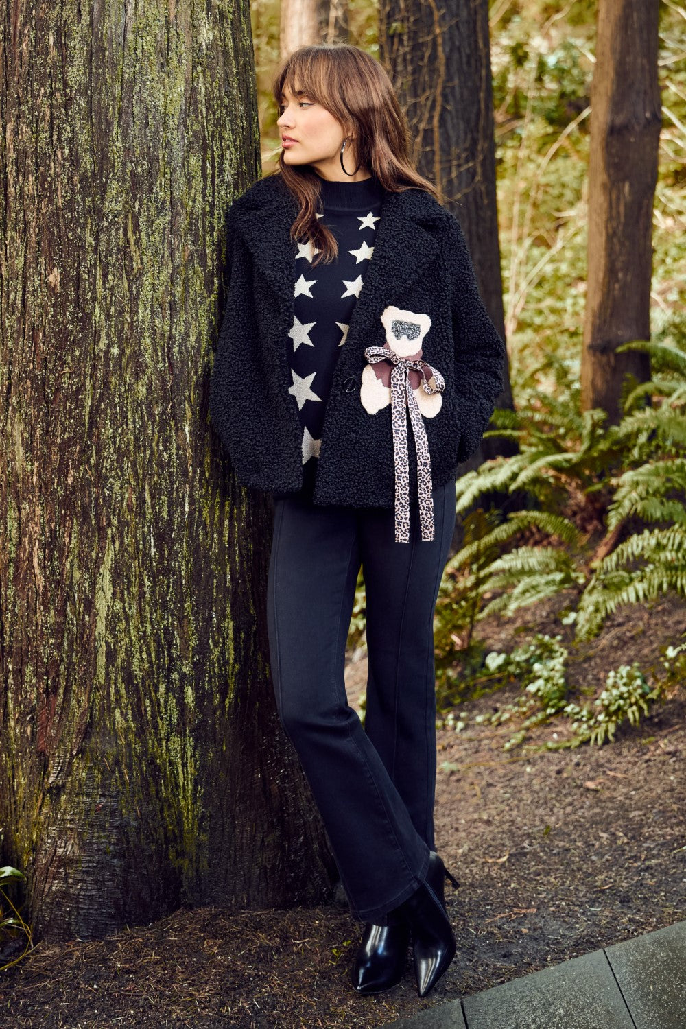 Frank Lyman Jacket 253878 Black/Cheetah