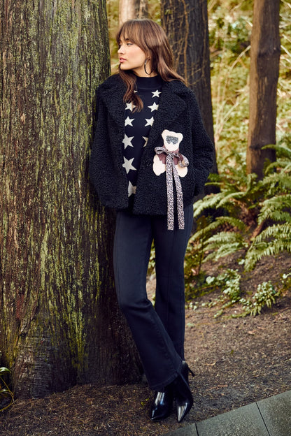 Frank Lyman Jacket 253878 Black/Cheetah