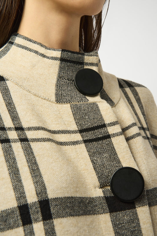 Joseph Ribkoff Poncho 253903 Champagne/Black