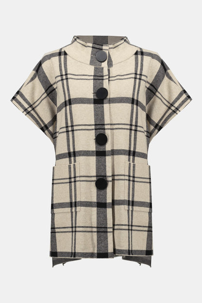 Joseph Ribkoff Poncho 253903 Champagne/Black