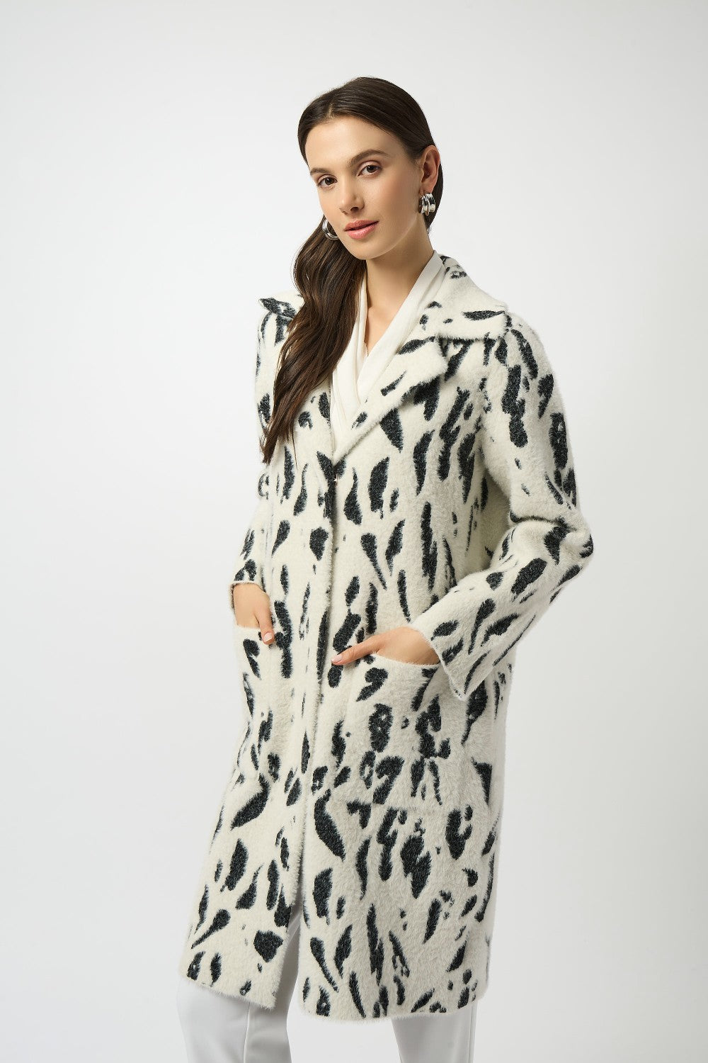 Joseph Ribkoff Coat 253904 Winter White/Black