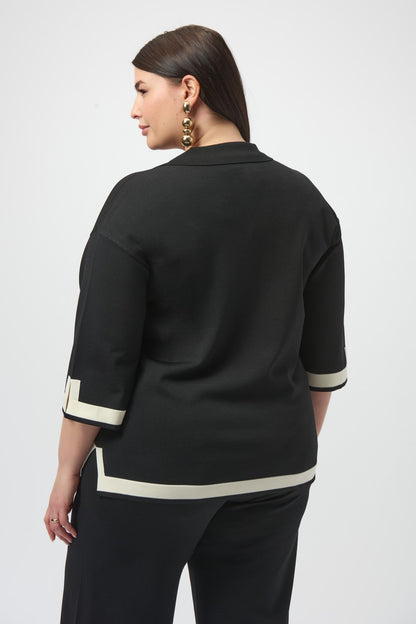 Joseph Ribkoff Sweater 253909 Black/Vanilla