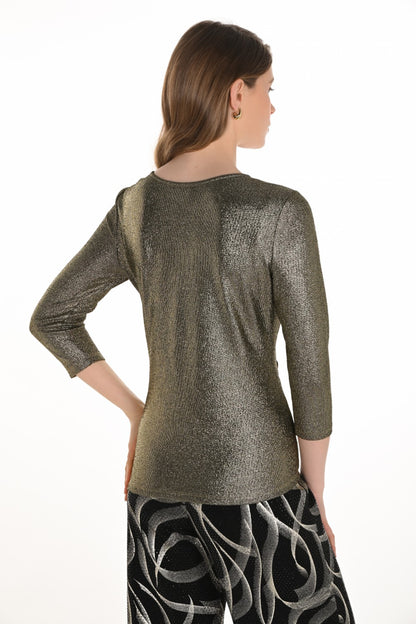 Frank Lyman Top 254152 Gold/Black