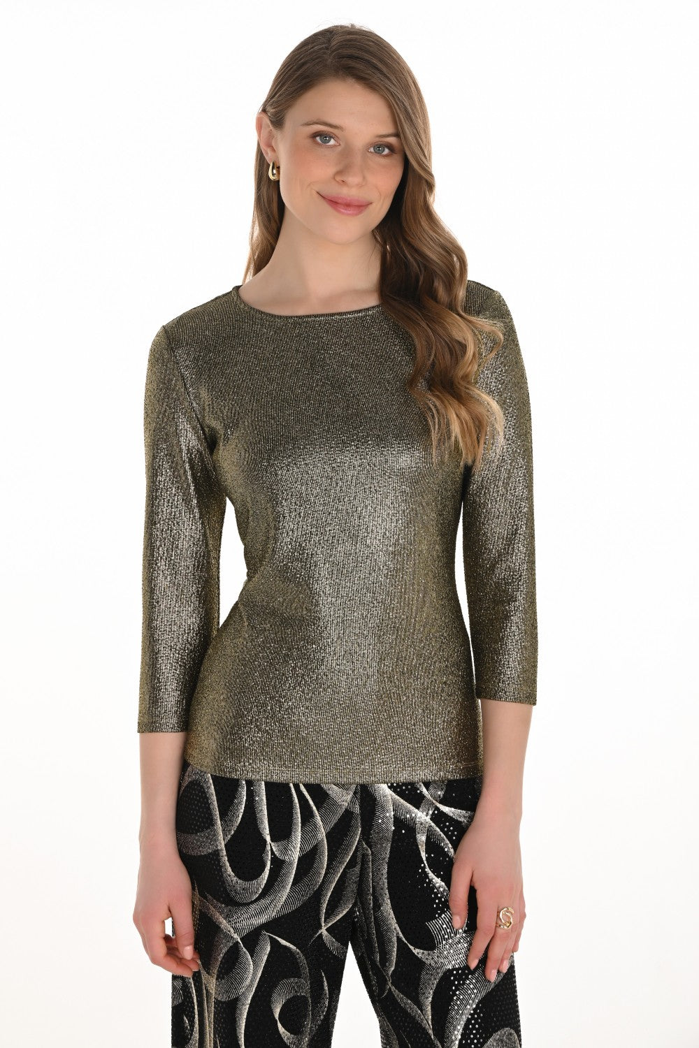 Frank Lyman Top 254152 Gold/Black
