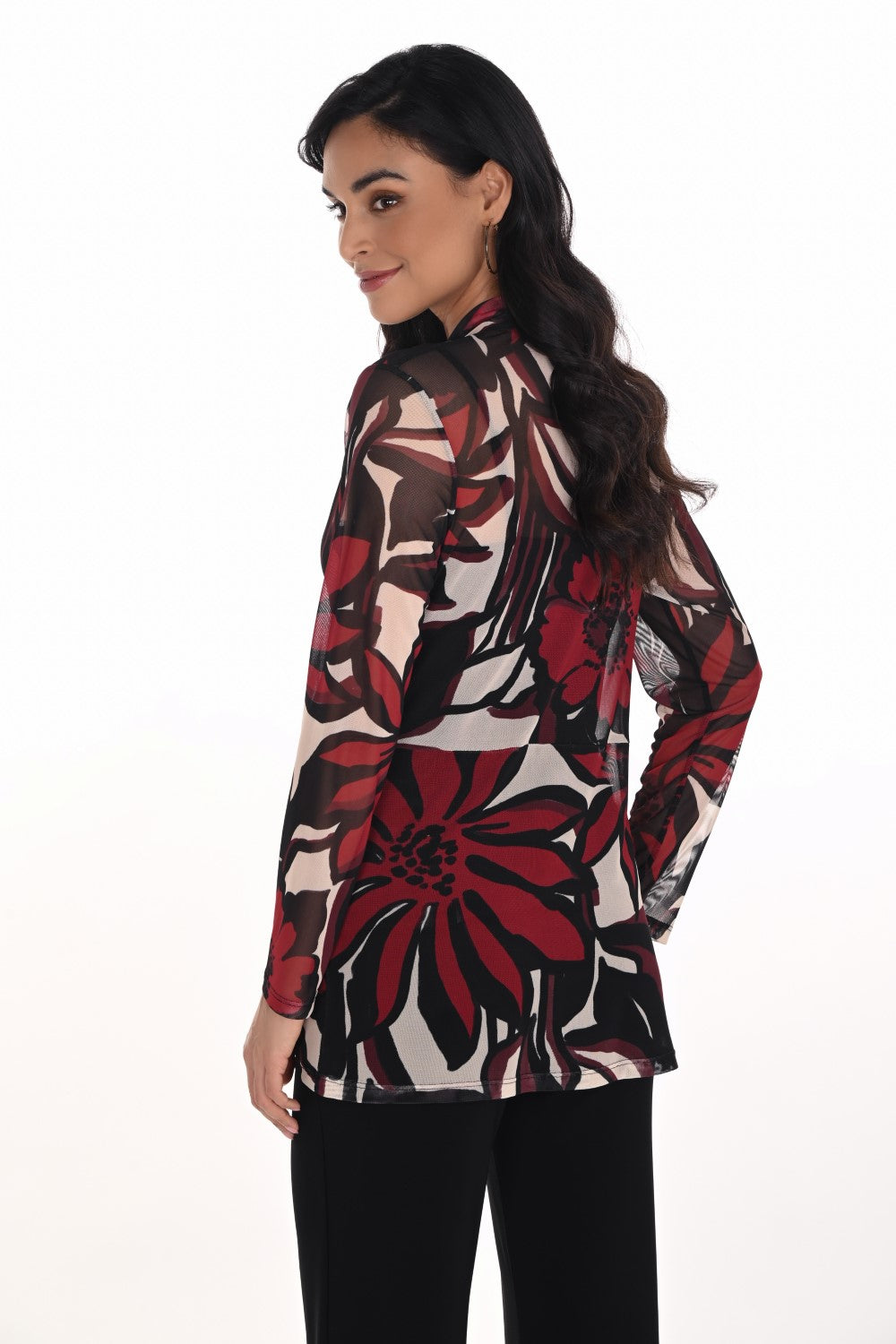 Frank Lyman Throw-Over 254158-CB Cabernet/Black