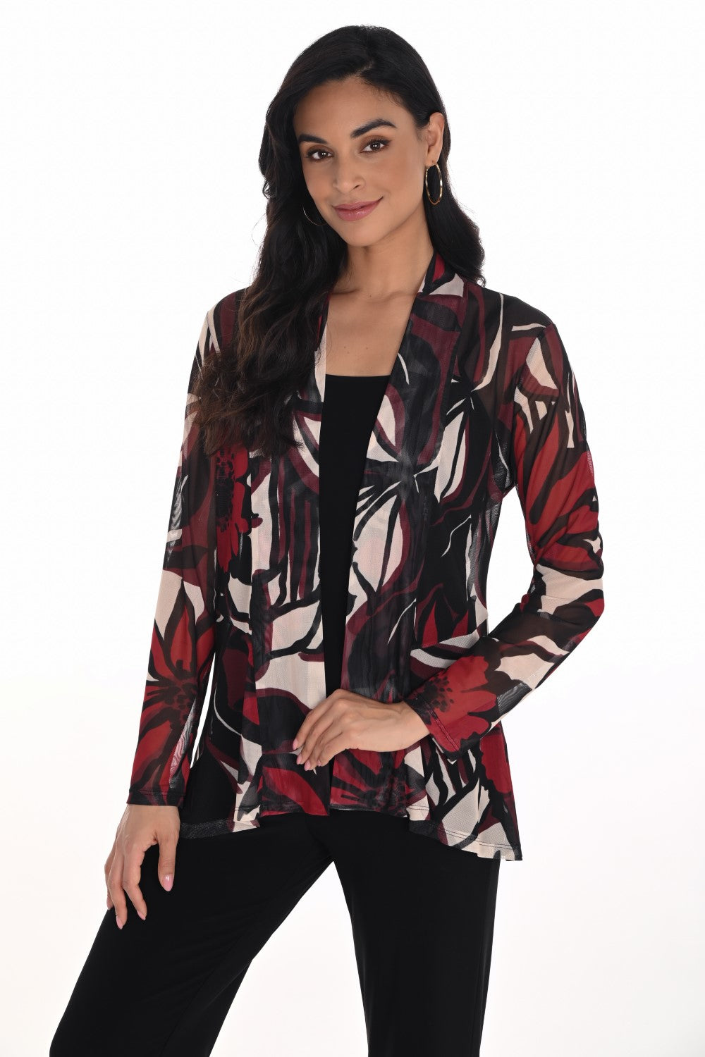 Frank Lyman Throw-Over 254158-CB Cabernet/Black