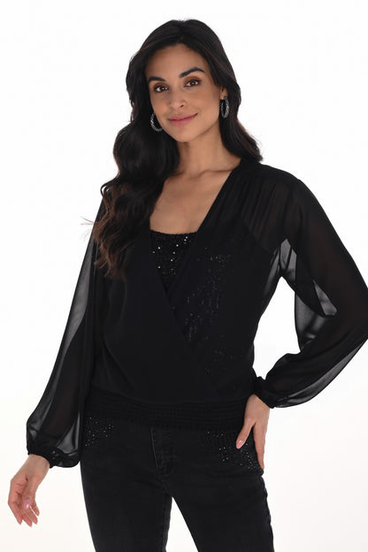 Frank Lyman Top 254163-BLK Black