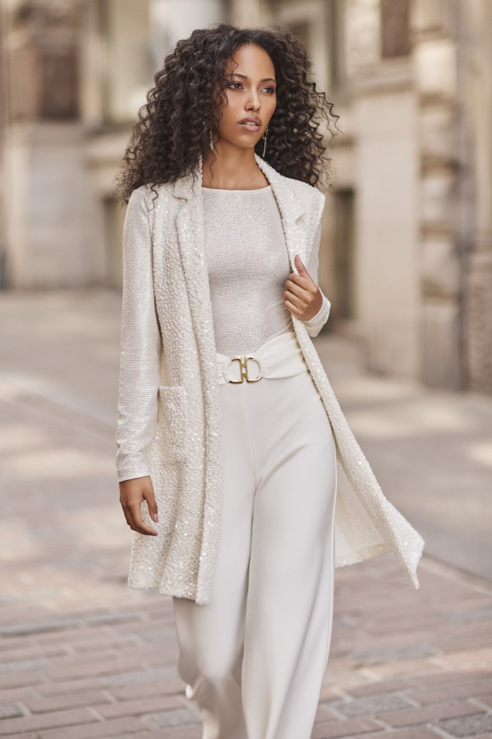 Frank Lyman Top  254351 Winter white/Gold