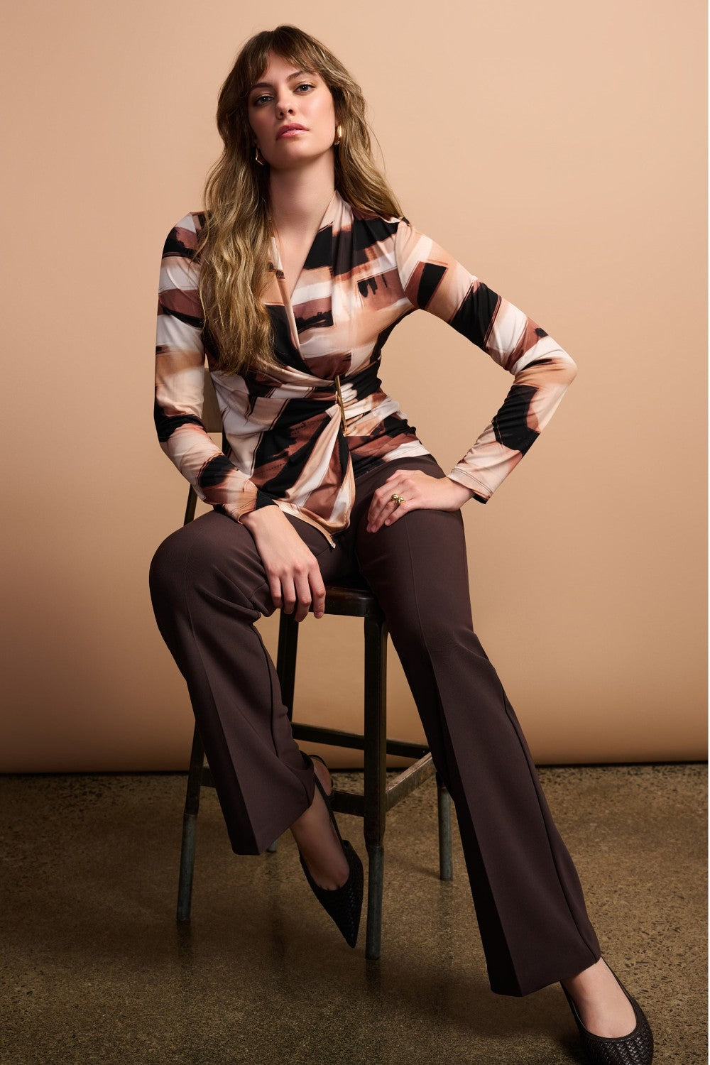 Joseph Ribkoff Top 254218 Black/Brown