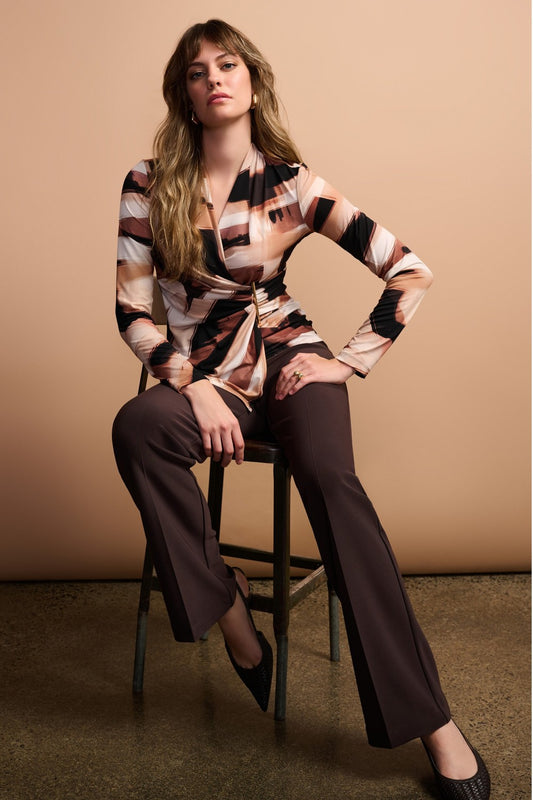 Joseph Ribkoff Top 254218 Black/Brown