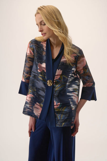 Joseph Ribkoff Jacket 254729 Midnight Blue/Multi