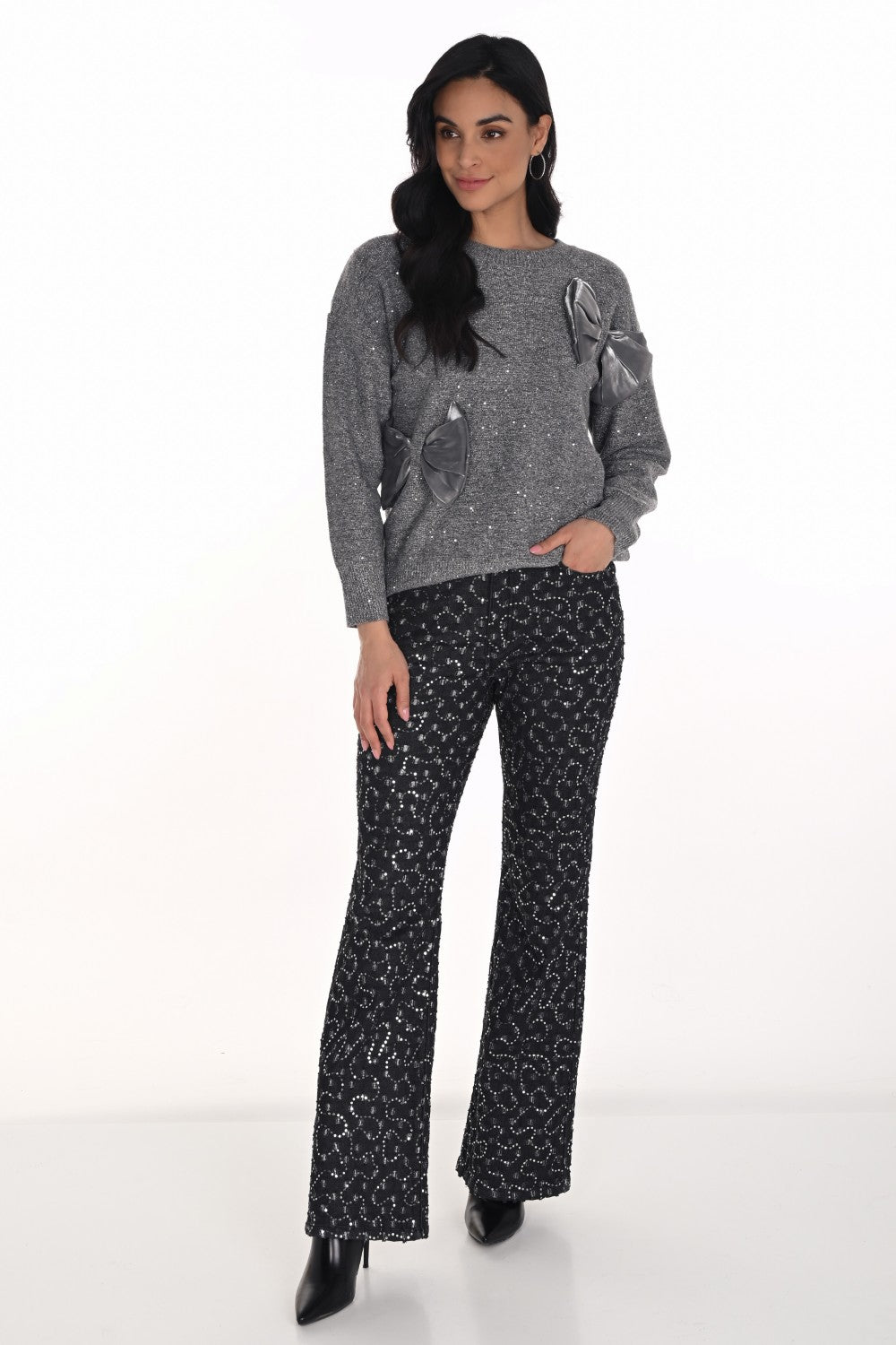 Frank Lyman Pant 254905 Charcoal/Silver