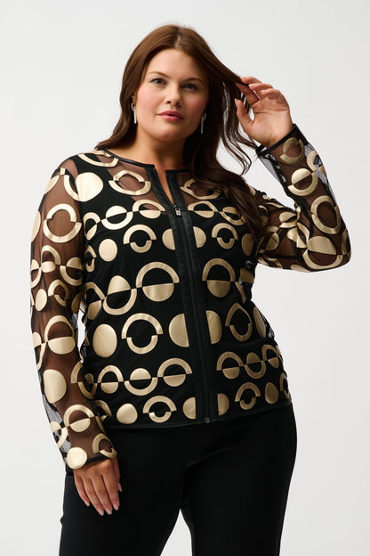 Joseph Ribkoff Jacket 254923 Gold/Black