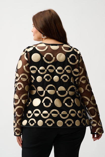 Joseph Ribkoff Jacket 254923 Gold/Black