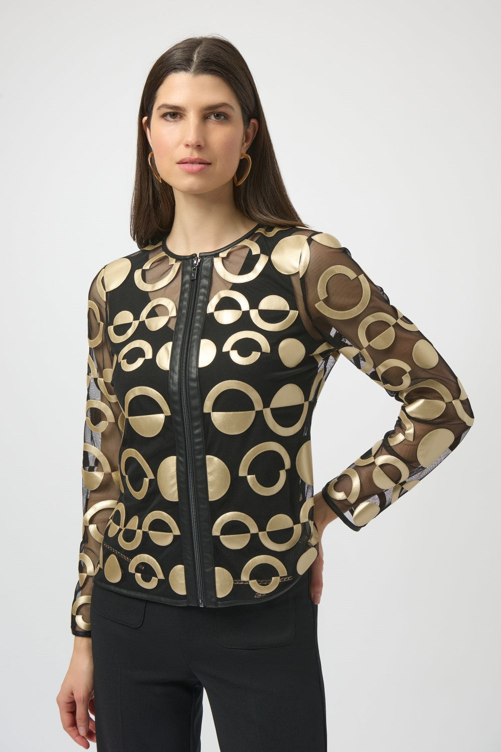 Joseph Ribkoff Jacket 254923 Gold/Black