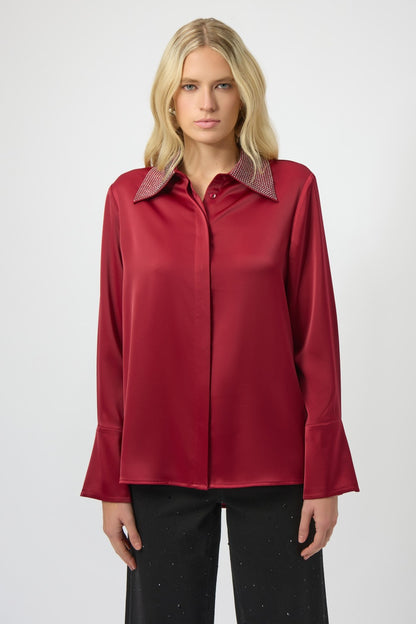 Joseph Ribkoff Blouse 254926-CHR Deep Cherry