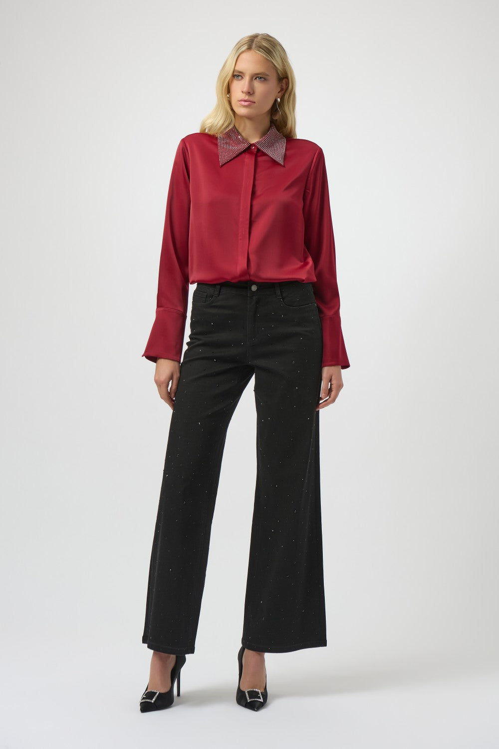 Joseph Ribkoff Blouse 254926-CHR Deep Cherry