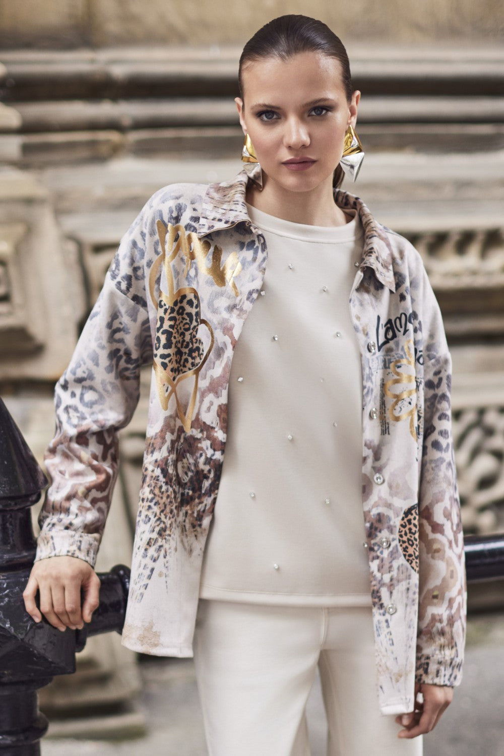 Frank Lyman Blouse 254934 Beige/Gold