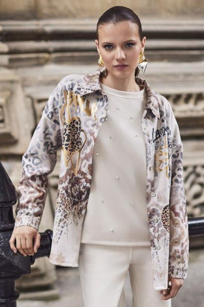 Frank Lyman Blouse 254934 Beige/Gold