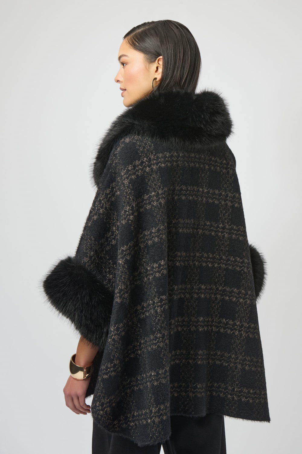 Joseph Ribkoff Cape 254934 Black/Gold
