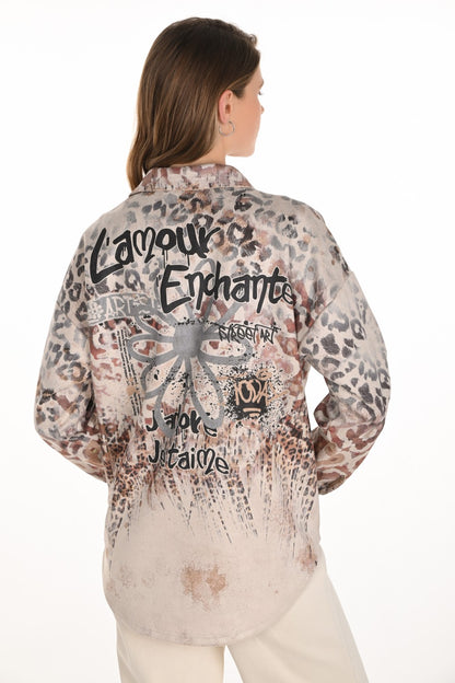 Frank Lyman Blouse 254934 Beige/Gold