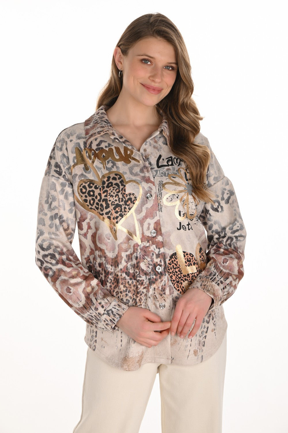 Frank Lyman Blouse 254934 Beige/Gold