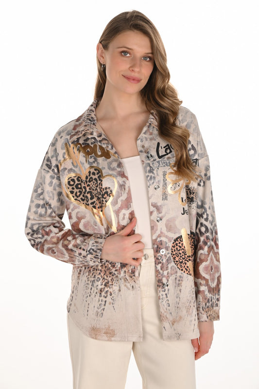 Frank Lyman Blouse 254934 Beige/Gold