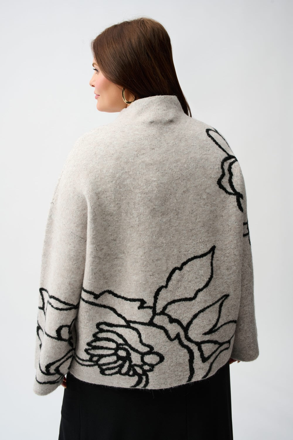 Joseph Ribkoff Sweater 254943 Oatmeal Melange/Black