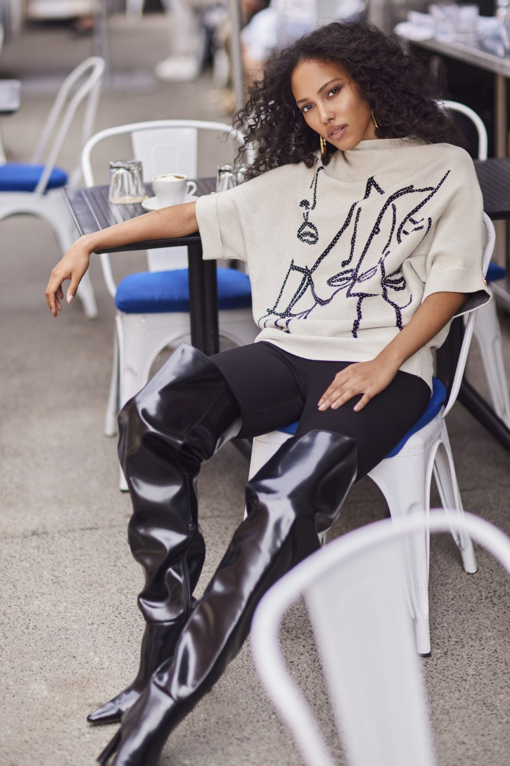 Frank Lyman Top 254969 Off White/Black