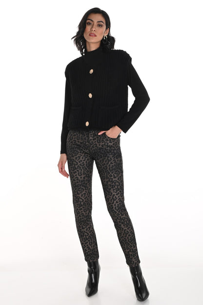 Frank Lyman Pant 254971 Taupe/Black