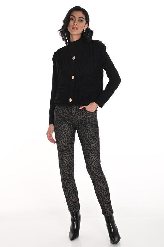 Frank Lyman Pant 254971 Taupe/Black