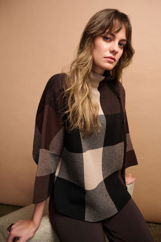 Joseph Ribkoff Sweater 254976 Mocha/Black