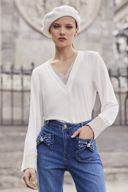 Frank Lyman Top 254989 Off White