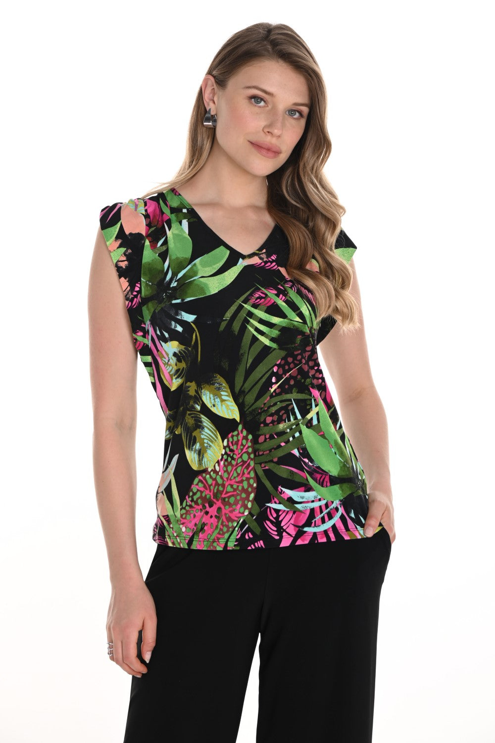 Frank Lyman Top 256121 verde/fucsia