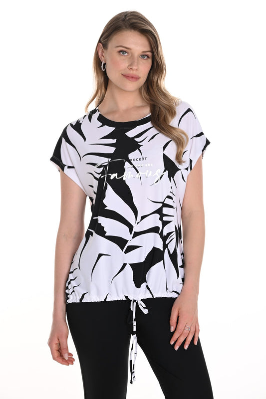 Frank Lyman Top 256138 Black/Off-White