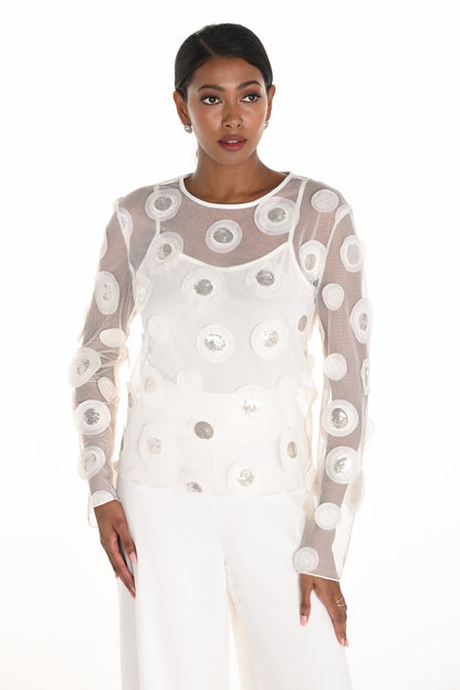 Frank Lyman Top 259264 Elfenbein