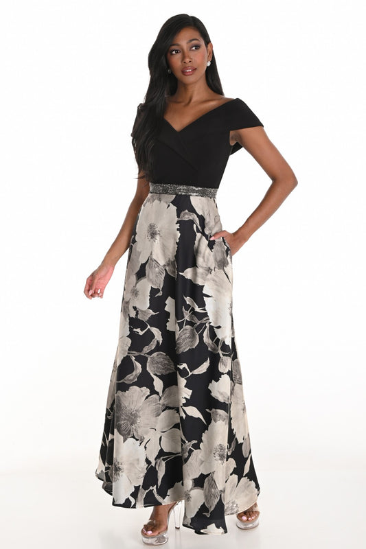 Lyman Kleid 259344 Schwarz/Beige