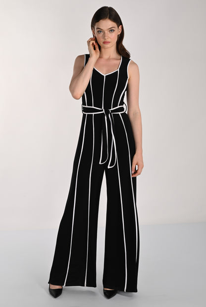Frank Lyman Jumpsuit 261005 Black/Off-White