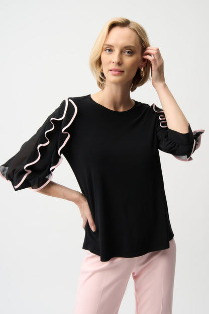 Joseph Ribkoff Top 261009 Schwarz/Zartrosa